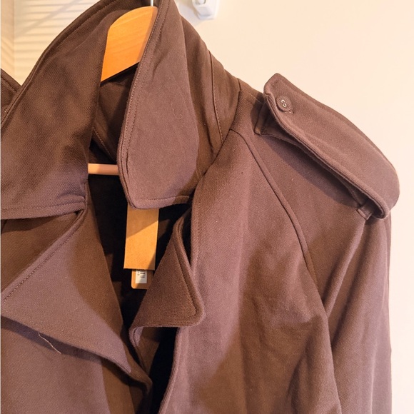 Skims Boyfriend Fleece Trench Coat Espresso - Picture 4 of 8